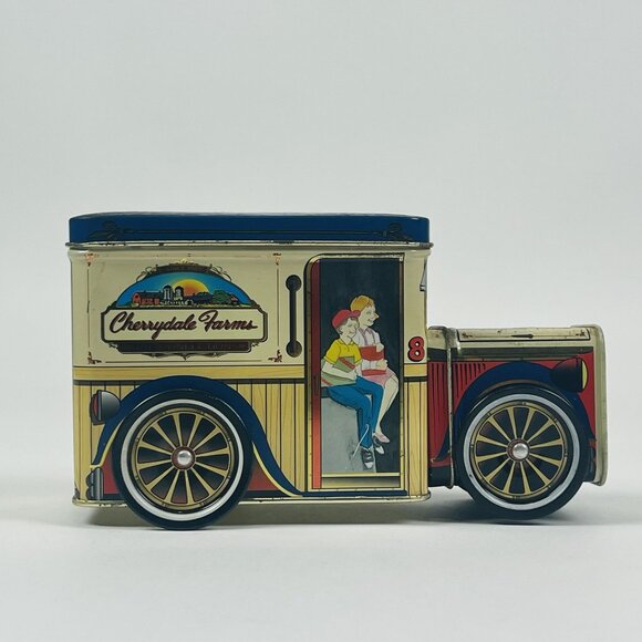 Vintage Cherrydale Farms Tin Truck Bank Collectible Promo Vehicle - Picture 4 of 10
